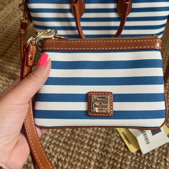 Dooney & Bourke Sullivan Striped Satchel and Wristlet - Picture 4 of 9